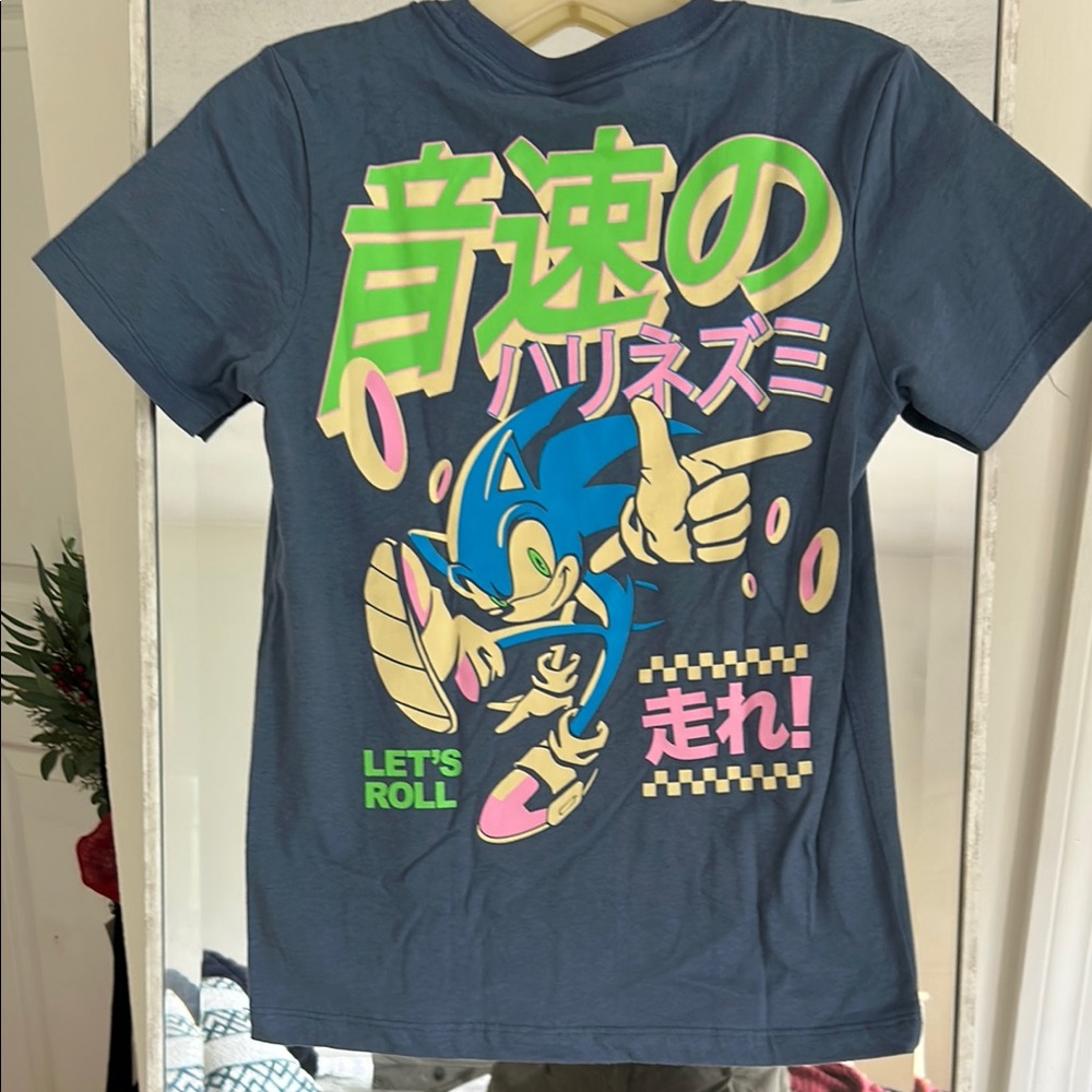 Blue Graphic T-Shirt with Cartoon Design